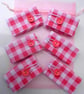 Set of Six Pink Gingham Napkin Rings - Image 4