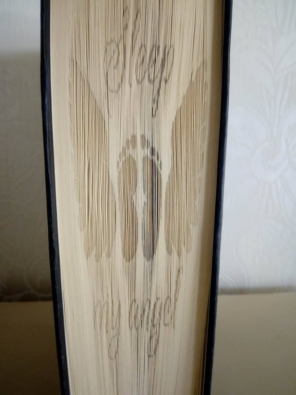 Baby Angel Wings, SHADOW CUT & FOLD Book Folding Pattern - EMAILED PDF PATTERN