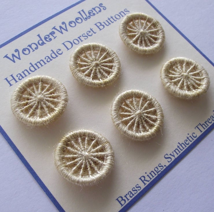 Dorset Buttons, Handmade, Pale Gold Synthetic T... - Folksy