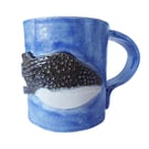 Whale Shark Mug - Hand Built Stoneware Pottery