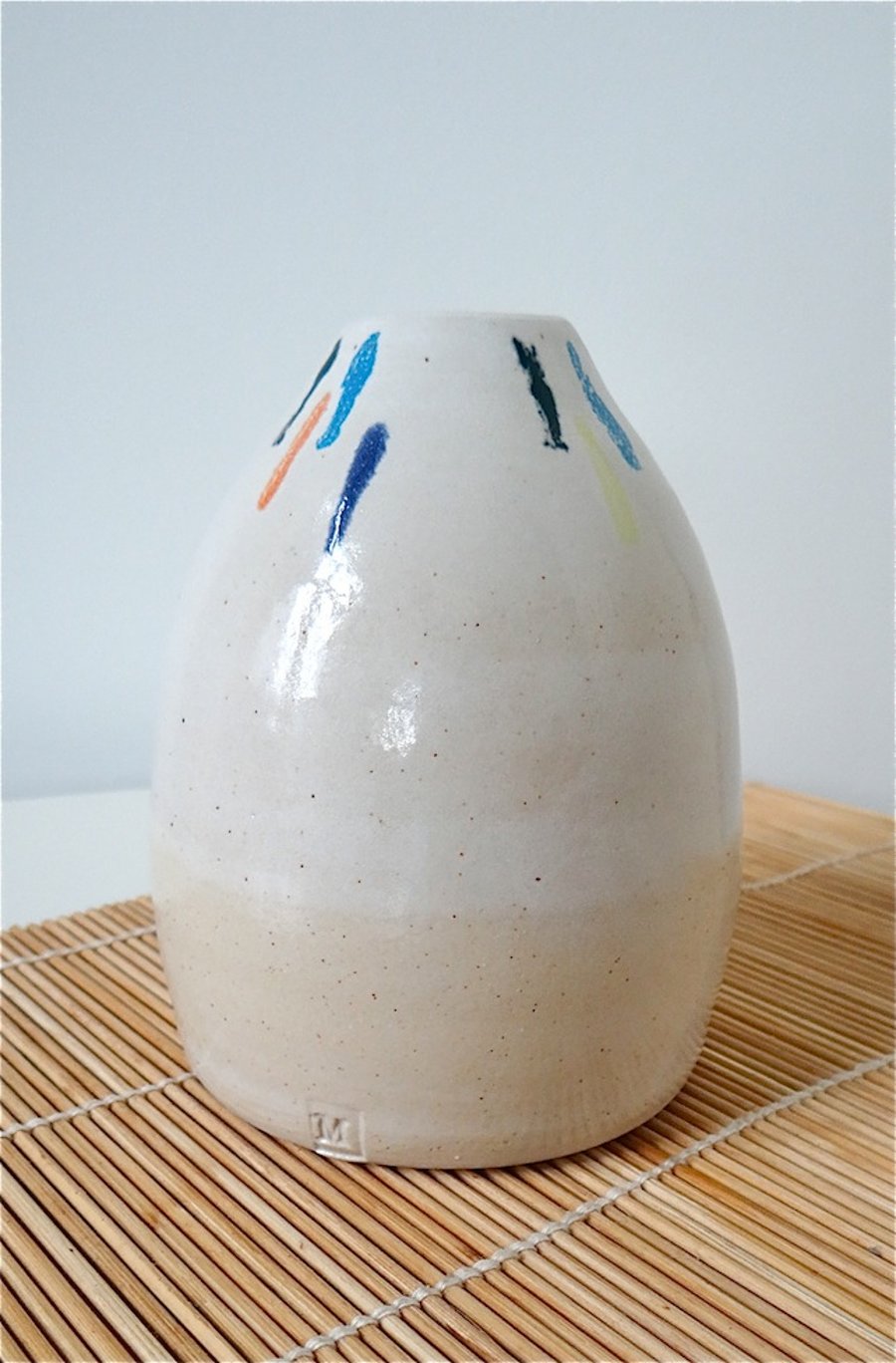 Kaleidoscope vase - handmade pottery