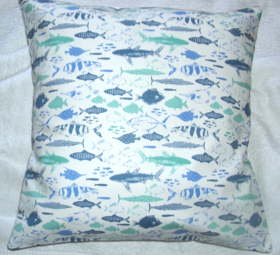 On the Oceans  fish in the oceans cushion