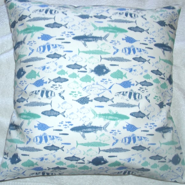 On the Oceans  fish in the oceans cushion