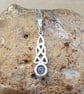 Tiny Tanzanite celtic knot pendant. December birthstone. - Image 3