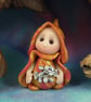 Tiny Magical Gnome 'Thea' with jewelled belt OOAK Ann Galvin - Image 4