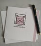 To a Special Friend - You're How Old - Paper Pieced Cat 