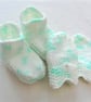 Baby's Knitted Pixie 3 Piece Hat Set, Baby Clothes, Baby Shower Gift  - Image 3