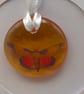 Butterfly on Amber Fused Glass Card - Image 3