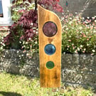 Fused Glass & Wood Garden Art 
