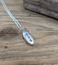 RESERVED for Laura - Silver pebble pendant, necklace, nugget, 'heart and arrows' - Image 2