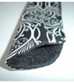 Glasses Case Sleeve Art Nouveau Soft Black and White Ianthe Floral Monochrome - Image 3