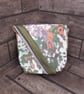 Upcycled Coffee Sack - Mini Shoulder Bag - Green patterned fabric - Image 2