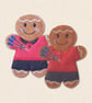 Darts Player Gingerbread Decoration - Embroidered Darts Character