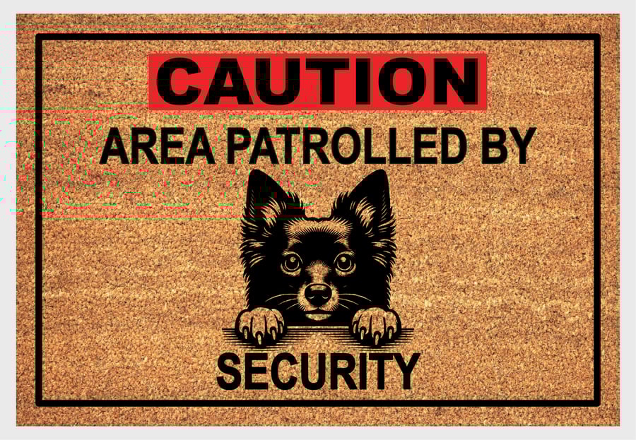 Schipperke Security Door Mat - Schipperke Dog Doormat - 3 Sizes