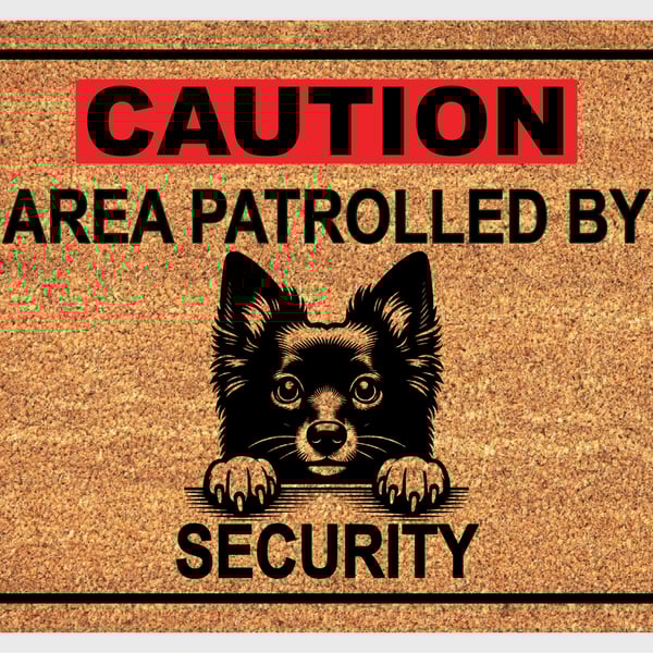 Schipperke Security Door Mat - Schipperke Dog Doormat - 3 Sizes