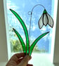 Stained Glass Snowdrop Suncatcher - Handmade Hanging Decoration - Image 3