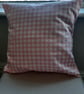 Pink and white Cotton gingham cushion cover - Image 5