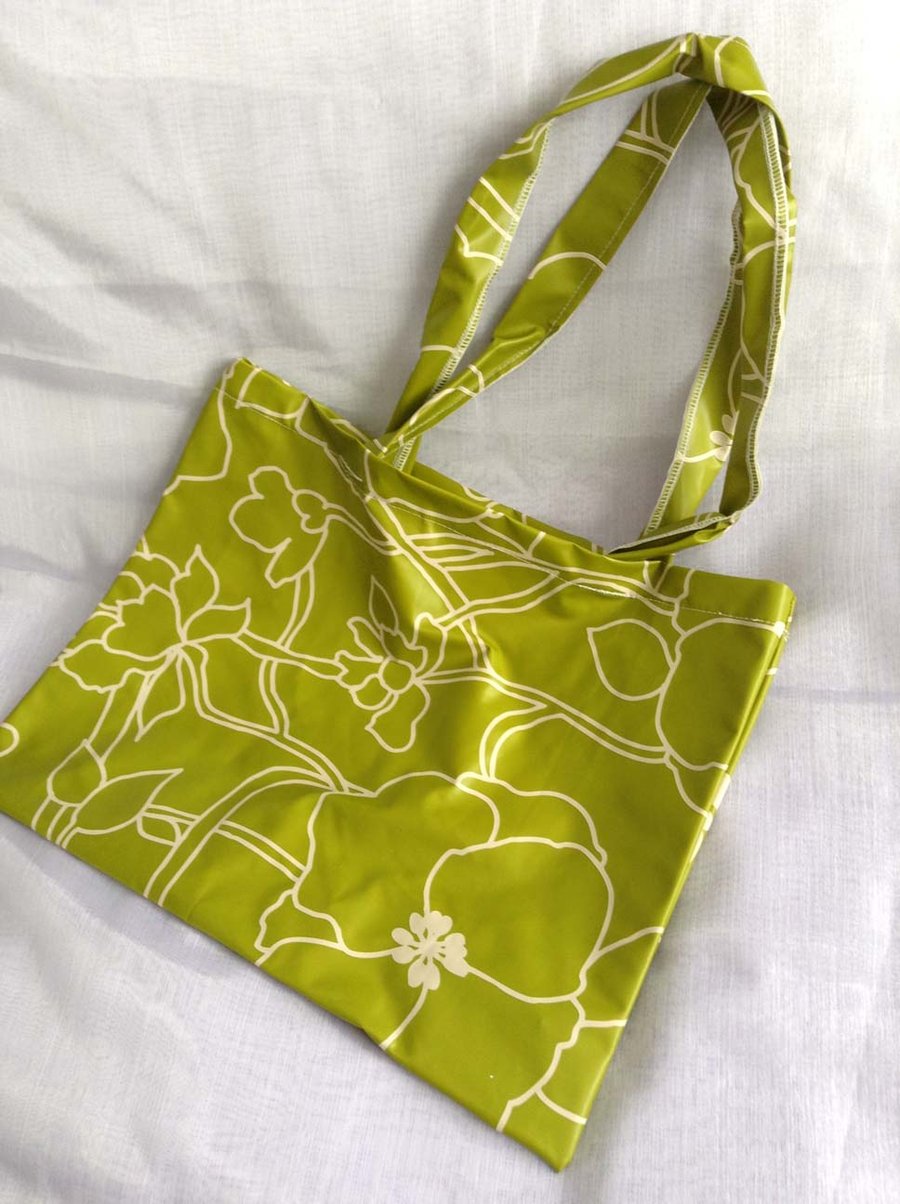 Green floral TOTE 