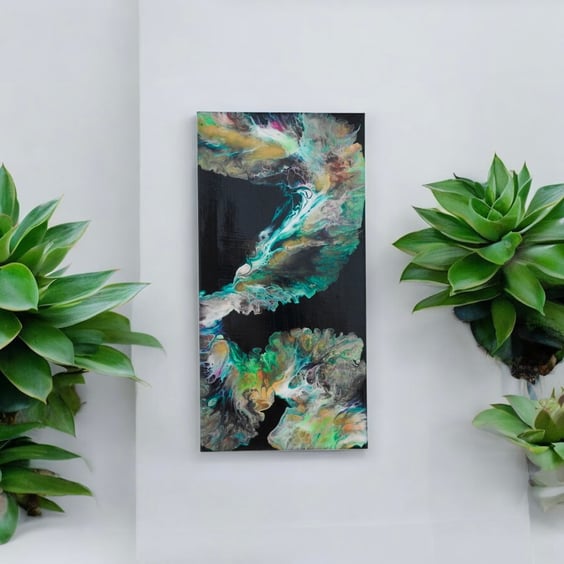 Abstract flow fluid acrylic canvas 