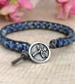 Sodalite and leather bracelet with dragonfly button - Image 3