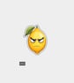 Funny Vinyl Sticker For Adults - Cute Grumpy Lemon