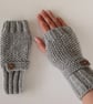 Fingerless Gloves in Mustard Aran Wool  - Image 7