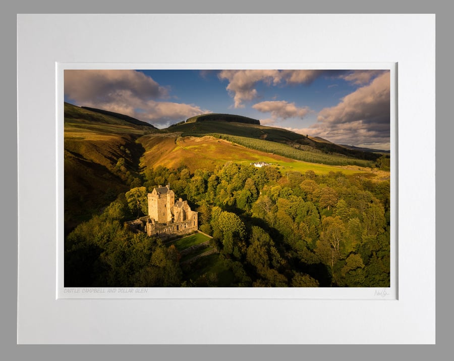 Castle Campbell & Dollar Glen, Clackmannanshire - A3 (50x40cm) Unframed Print