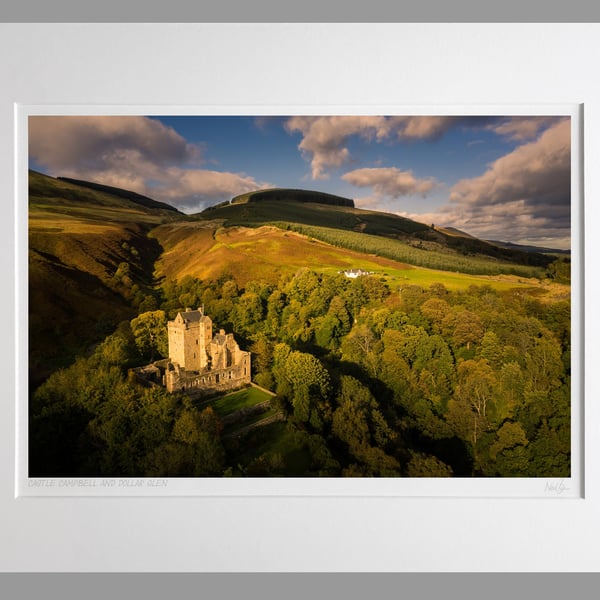 Castle Campbell & Dollar Glen, Clackmannanshire - A3 (50x40cm) Unframed Print