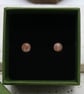 Sterling Silver Stud Earrings with 6mm Rhodochrosite Striped Gemstones. - Image 3