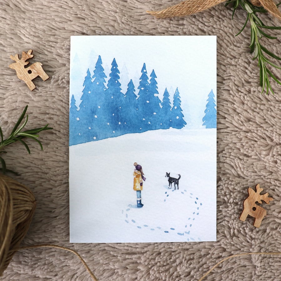 Snow Day, set of 6 Christmas Cards
