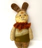 REDUCED Felt rabbit, crazy patchwork hanging hare, wall hanger - Image 7