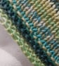 Handknit strioed Beanie Hat jacquard Greens S  - Image 6