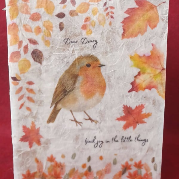 A6 Notebook Robin Collage 