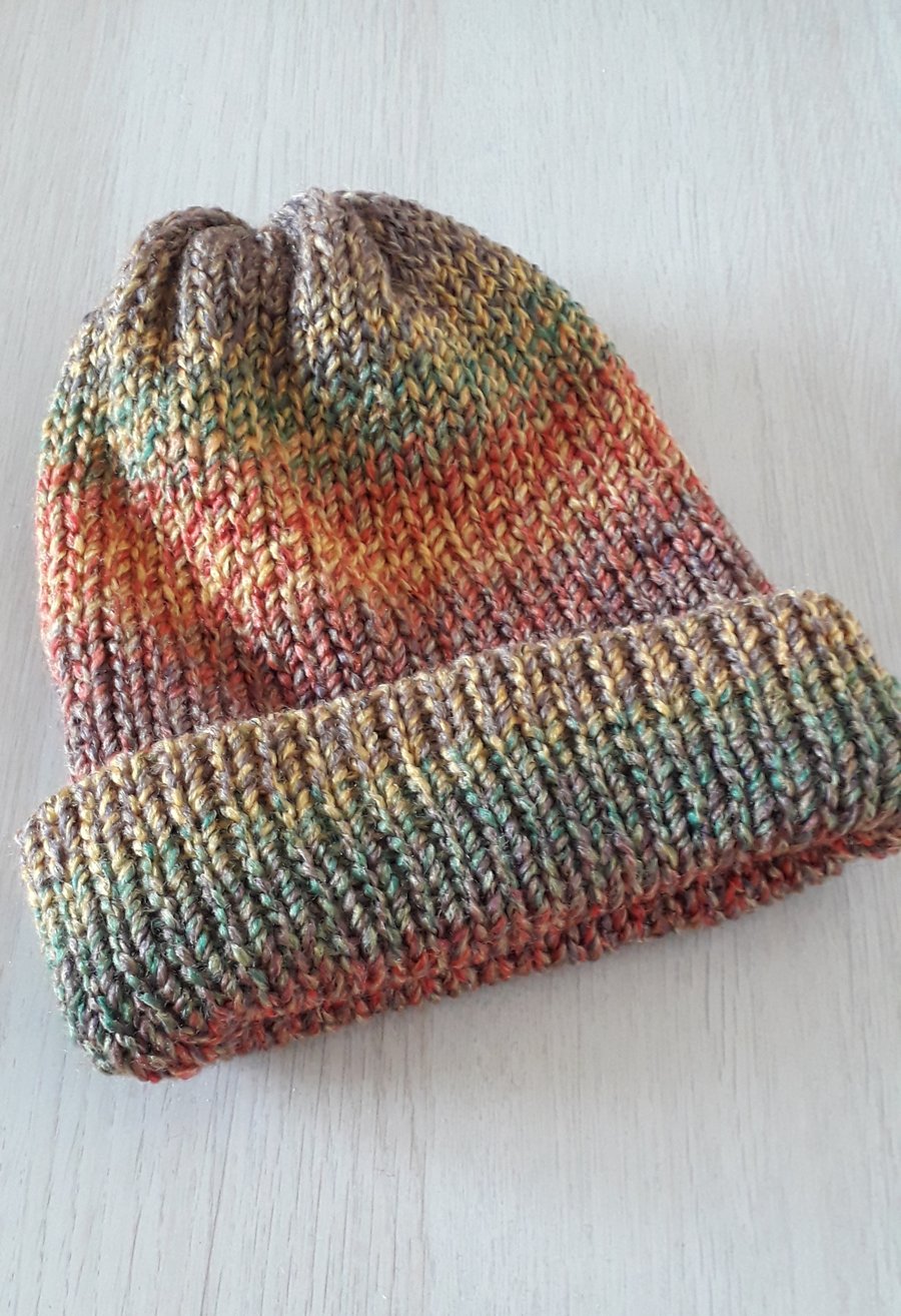 Reversible Double thickness Beanie Hat - Adult