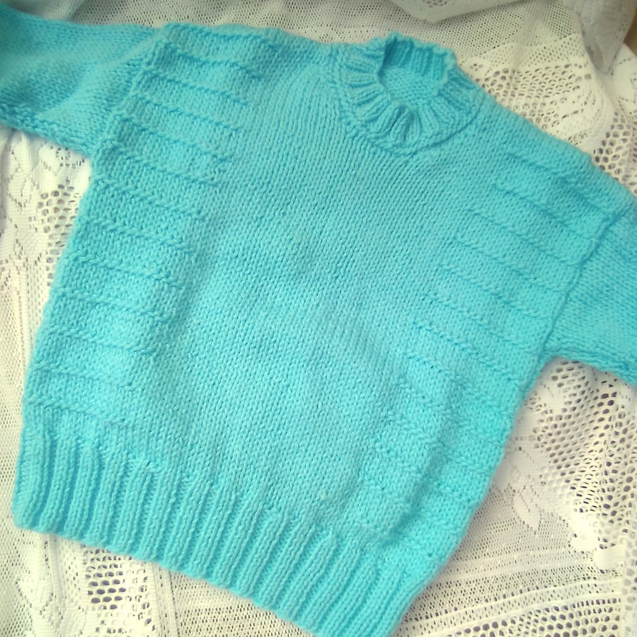 Girl's Chunky Round Neck Jumper with Side Pattern, Custom Make, Gifts for Girls