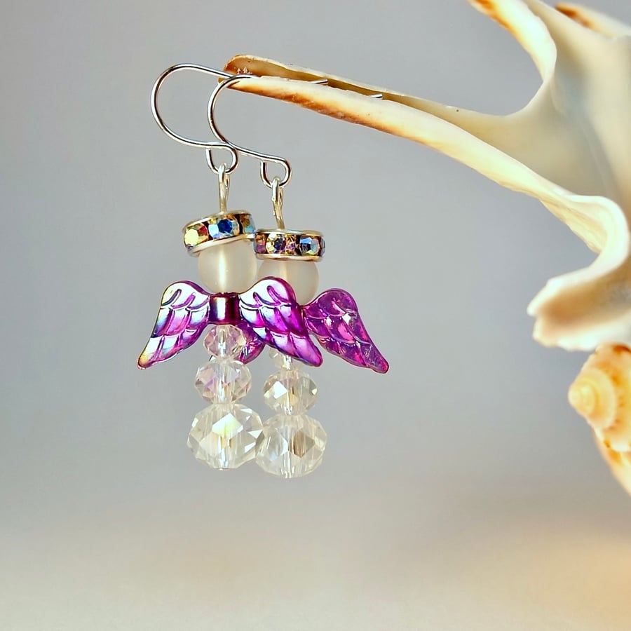 Christmas Angel Earrings - Secret Santa, Stocking Filler, Festive Gifts For Her