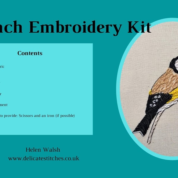 Goldfinch Hand Embroidery Kit