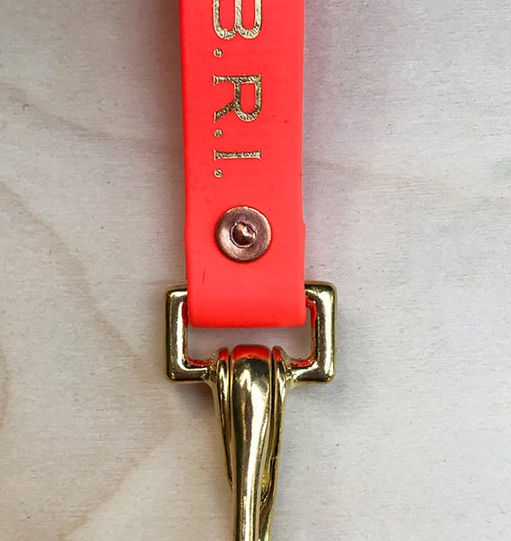 “The Newtown” Vegan Leather Key Strap, Hot Orange.