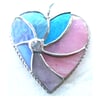  Pastel Swirl Heart Stained Glass Suncatcher 076