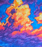 Summer Storm II original oil pastel artwork - Image 3