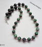 Designer Ruby Zoisite & African Faceted Ruby Sterling Silver Necklace - Image 4