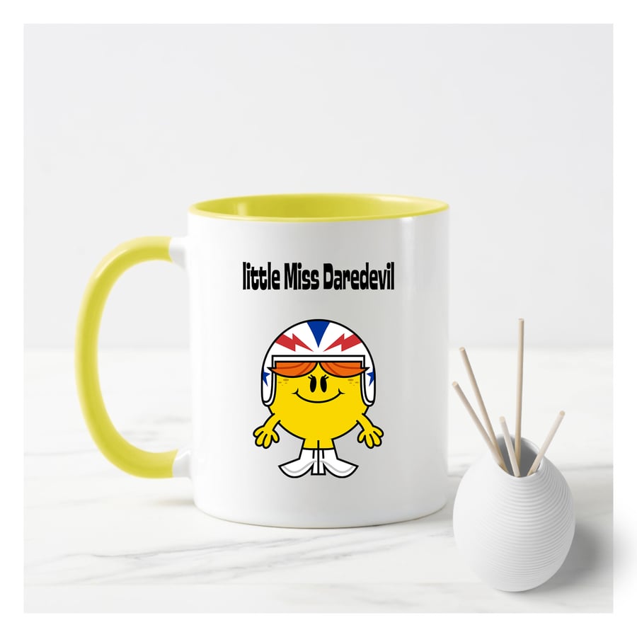 Mr Men Little Miss Daredevil custom mug funny mum gift, 