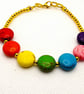 Rainbow Howlite Gemstone  Bracelet - Image 1
