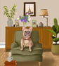 French Bulldog Art Print, Cozy Home Decor, Dog Lover Gift