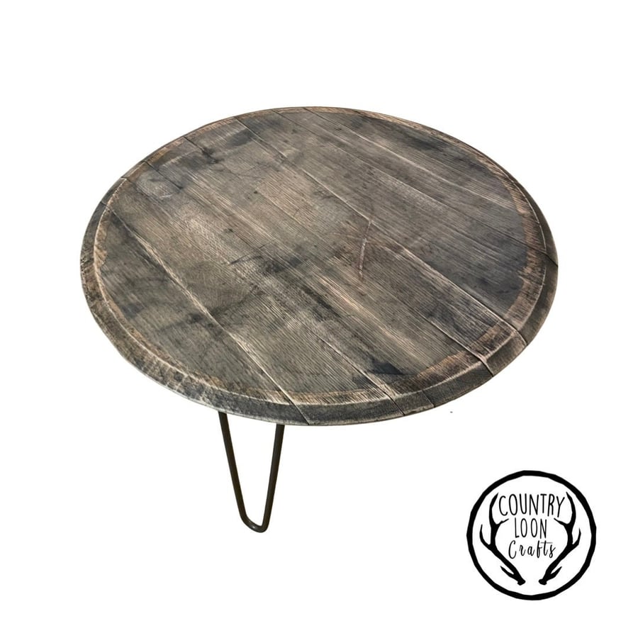 Whisky Barrel Lid Coffee Table