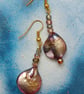 Gorgeous Purple Plum Shell Earrings - Image 2