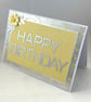 Lemon and silver text Happy Birthday card - Image 6