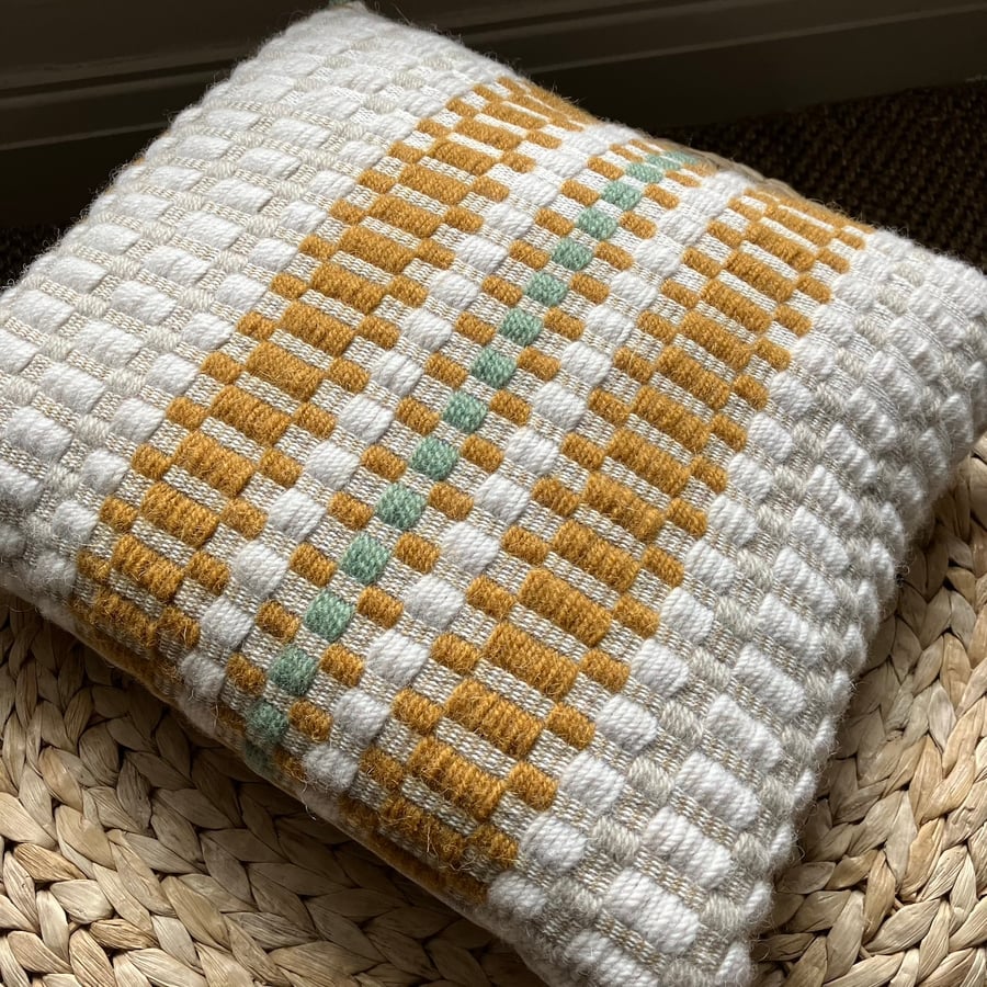 MALTON CUSHION No.3 Sandstone-Clay-Jade - Handwoven Cushion