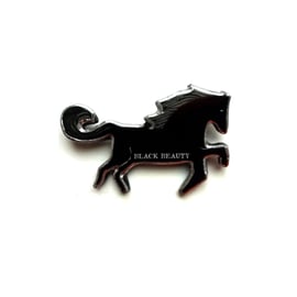 Black Beauty Horse literary Brooch by EllyMental Jewellery