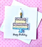 Handmade Cake Birthday Card Free Motion Embroidery Fabric Hanging decoration